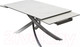 Миниатюра изображения товара Обеденный стол M-City Estebio 160 KL-99 / 614M05573 (белый мрамор мат/итальянская керамика/серый)
