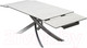 Миниатюра изображения товара Обеденный стол M-City Estebio 160 KL-99 / 614M05573 (белый мрамор мат/итальянская керамика/серый)