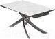 Миниатюра изображения товара Обеденный стол M-City Estebio 160 KL-99 / 614M05573 (белый мрамор мат/итальянская керамика/серый)