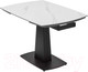 Миниатюра изображения товара Обеденный стол M-City Balde 140 Matt / 614M05567 (White Marble Solid Ceramic/Black)