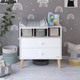 Миниатюра изображения товара Комод пеленальный Pituso Kids Luxor ЛДСП (белый премиум/кашемир)