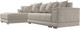 Миниатюра изображения товара Диван угловой Лига Диванов НордСтар левый / 121113L (микровельвет бежевый/подушки микровельвет бежевый)