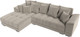 Миниатюра изображения товара Диван угловой Лига Диванов НордСтар левый / 121113L (микровельвет бежевый/подушки микровельвет бежевый)