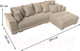 Миниатюра изображения товара Диван угловой Лига Диванов НордСтар правый / 121105 (велюр бежевый/подушки велюр бежевый)