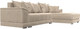 Миниатюра изображения товара Диван угловой Лига Диванов НордСтар правый / 121105 (велюр бежевый/подушки велюр бежевый)