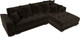 Миниатюра изображения товара Диван угловой Лига Диванов НордСтар правый / 121115 (микровельвет коричневый/подушки микровельвет коричневый)