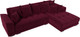 Миниатюра изображения товара Диван угловой Лига Диванов НордСтар правый / 121118 (микровельвет бордовый/подушки микровельвет бордовый)