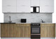 Миниатюра изображения товара Кухонный гарнитур Интерлиния Мила Gloss 50-29 (белый/дуб вотан/травертин серый)