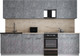 Миниатюра изображения товара Кухонный гарнитур Интерлиния Мила Gloss 50-29 (керамика/керамика/травертин серый)