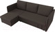 Миниатюра изображения товара Диван угловой Лига Диванов Слим левый / 121148L (рогожка Амур коричневый)