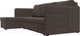 Миниатюра изображения товара Диван угловой Лига Диванов Слим левый / 121148L (рогожка Амур коричневый)