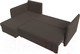 Миниатюра изображения товара Диван угловой Лига Диванов Слим левый / 121148L (рогожка Амур коричневый)