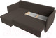 Миниатюра изображения товара Диван угловой Лига Диванов Слим левый / 121148L (рогожка Амур коричневый)