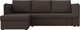 Миниатюра изображения товара Диван угловой Лига Диванов Слим левый / 121148L (рогожка Амур коричневый)