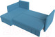 Миниатюра изображения товара Диван угловой Лига Диванов Слим левый / 121150L (рогожка Амур голубой)