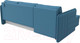Миниатюра изображения товара Диван угловой Лига Диванов Слим левый / 121150L (рогожка Амур голубой)