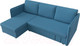 Миниатюра изображения товара Диван угловой Лига Диванов Слим левый / 121150L (рогожка Амур голубой)