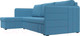 Миниатюра изображения товара Диван угловой Лига Диванов Слим левый / 121150L (рогожка Амур голубой)