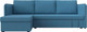 Миниатюра изображения товара Диван угловой Лига Диванов Слим левый / 121150L (рогожка Амур голубой)