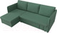 Миниатюра изображения товара Диван угловой Лига Диванов Слим левый / 121151L (рогожка Амур зеленый)
