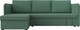 Миниатюра изображения товара Диван угловой Лига Диванов Слим левый / 121151L (рогожка Амур зеленый)