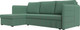 Миниатюра изображения товара Диван угловой Лига Диванов Слим левый / 121151L (рогожка Амур зеленый)