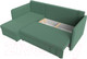 Миниатюра изображения товара Диван угловой Лига Диванов Слим левый / 121151L (рогожка Амур зеленый)