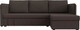 Миниатюра изображения товара Диван угловой Лига Диванов Слим правый / 121148 (рогожка Амур коричневый)