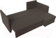 Миниатюра изображения товара Диван угловой Лига Диванов Слим правый / 121148 (рогожка Амур коричневый)