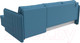 Миниатюра изображения товара Диван угловой Лига Диванов Слим правый / 121150 (рогожка Амур голубой)