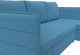 Миниатюра изображения товара Диван угловой Лига Диванов Слим правый / 121150 (рогожка Амур голубой)