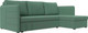 Миниатюра изображения товара Диван угловой Лига Диванов Слим правый / 121151 (рогожка Амур зеленый)