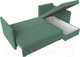 Миниатюра изображения товара Диван угловой Лига Диванов Слим правый / 121151 (рогожка Амур зеленый)