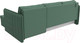 Миниатюра изображения товара Диван угловой Лига Диванов Слим правый / 121151 (рогожка Амур зеленый)
