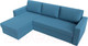 Миниатюра изображения товара Диван угловой Лига Диванов Траумберг Лайт левый / 121140L (рогожка Амур голубой)