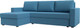 Миниатюра изображения товара Диван угловой Лига Диванов Траумберг Лайт левый / 121140L (рогожка Амур голубой)
