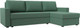Миниатюра изображения товара Диван угловой Лига Диванов Траумберг Лайт правый / 121141 (рогожка Амур зеленый)
