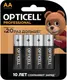 Миниатюра изображения товара Комплект батареек Opticell Professional AA 5052001 (4шт)