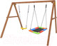 Миниатюра изображения товара Качели National Tree Company Деревянные с гнездом Лодочка / Р911-35 (разноцветный)