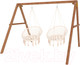 Миниатюра изображения товара Качели National Tree Company Деревянные с подвесными креслами / Р911-38 (бежевый)