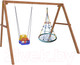 Миниатюра изображения товара Качели National Tree Company Деревянные с гнездом с паутинкой и качелями со спинкой / Р911-47
