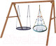 Миниатюра изображения товара Качели National Tree Company Деревянные с гнездом с паутинкой и гнездом 100 / Р911-59