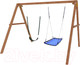 Миниатюра изображения товара Качели National Tree Company Деревянные с гнездом Лодка и гибкими качелями / Р911-61 (голубой)