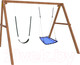 Миниатюра изображения товара Качели National Tree Company Деревянные с гнездом Лодка и гибкими качелями / Р911-61 (голубой)
