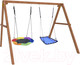 Миниатюра изображения товара Качели National Tree Company Деревянные с гнездом Гексагон и гнездом Лодка / Р911-74 (голубой)