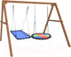 Миниатюра изображения товара Качели National Tree Company Деревянные с круглым гнездом Свиби и овальным гнездом / Р911-81 (голубой)