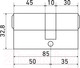 Миниатюра изображения товара Цилиндровый механизм замка Стандарт Max 85 (35x50) SN перф. ключ/ключ (5 ключей)