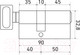Миниатюра изображения товара Цилиндровый механизм замка Стандарт Max 90 (50x40В) SN перф. ключ/верт. (5 ключей)