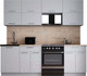 Миниатюра изображения товара Кухонный гарнитур Интерлиния Мила Gloss 60-23 (грей/грей/травертин серый)