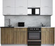 Миниатюра изображения товара Кухонный гарнитур Интерлиния Мила Gloss 60-24 (белый/дуб вотан/травертин серый)